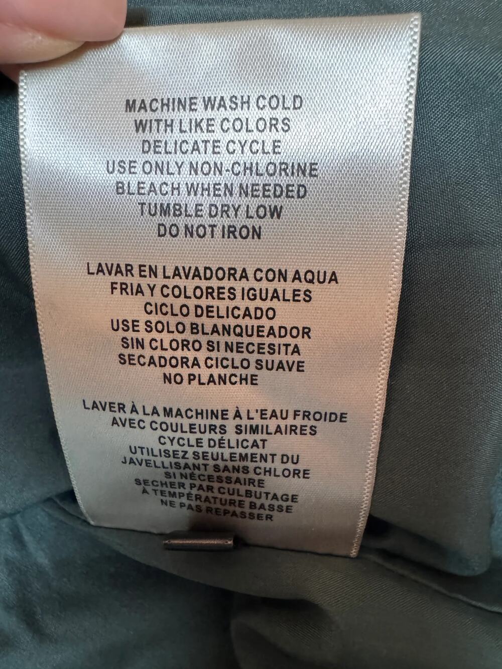 Levi's Dark Teal Sherpa Fleece Jacket Full Zip Mock Neck Ribbed Cuffs - Picture 8 of 10